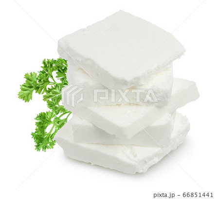Feta cheese isolated on white background. With clipping path and full depth of field Feta cheese isolated on white background. With clipping path and full depth of field 66851441