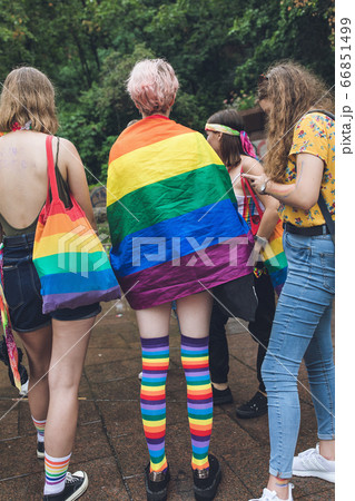 Participants of the annual Prague Pride parade 66851499