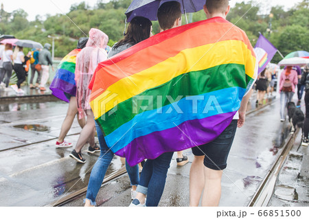 Participants of the annual Prague Pride parade Participants of the annual Prague Pride parade 66851500
