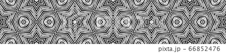 Dark black and white Seamless Border Scroll. Geome 66852476