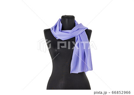 Scarf, shawl on a black mannequin. Isolated 66852966