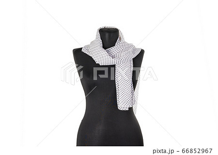 Scarf, shawl on a black mannequin. Isolated Scarf, shawl on a black mannequin. Isolated 66852967
