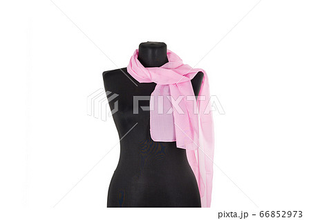 Scarf, shawl on a black mannequin. Isolated Scarf, shawl on a black mannequin. Isolated 66852973