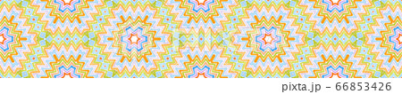 Colorful Seamless Border Scroll. Geometric Waterco Colorful Seamless Border Scroll. Geometric Waterco 66853426