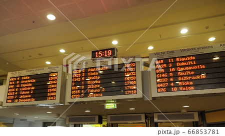 ラトビア・リガ中央駅 発車標 発車案内板 Riga Railway Station, Latvia ラトビア・リガ中央駅 発車標 発車案内板 Riga Railway Station, Latvia 66853781