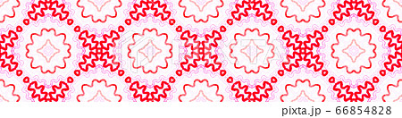 Pink red Seamless Border Scroll. Geometric Waterco 66854828