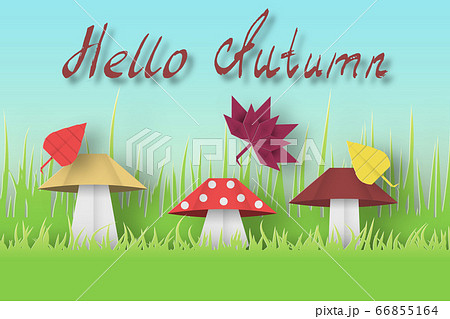 Hello Autumn Paper Greeting Card. 66855164