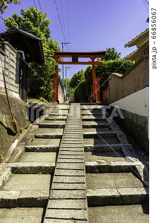 三原城下　阿房坂　大島神社の鳥居　広島県三原市 66856067