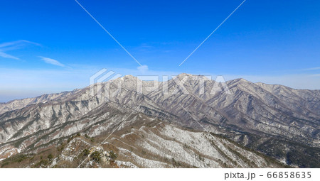 韓国 南徳裕山 鳳凰山の写真素材