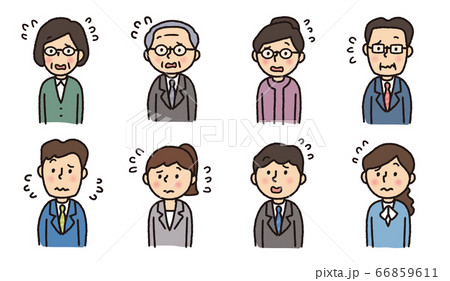 先生 表情 焦るのイラスト素材