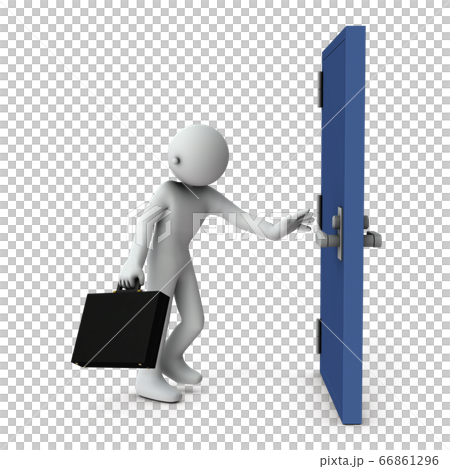 密かに内偵するスパイ。3Dレンダリング。 66861296