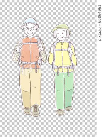 老夫婦のハイキング 老夫婦のハイキング 66864963