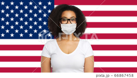 african american woman in protective medical mask african american woman in protective medical mask 66867458