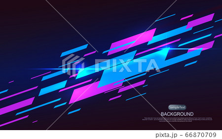 Dark geometric background with gradient, many oblique strips with glitter 66870709