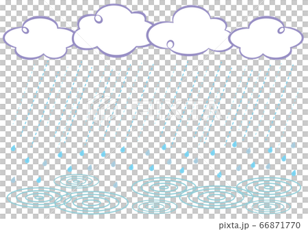 Simple rain cloud and rain illustration 66871770