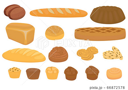 Vector set of cartoon bread Vector set of cartoon bread 66872578