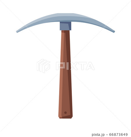 Pickaxe Tool, Mining or Geology Industry Instrument Flat Style Vector Illustration on White Background 66873649