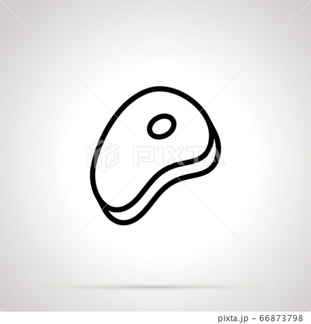 Piece of meat simple black icon 66873798