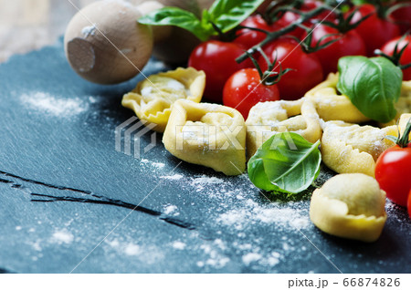 Italian traditional tortellini on the table Italian traditional tortellini on the table 66874826