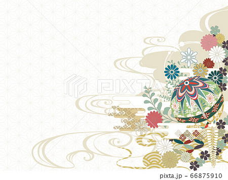 和柄 日本 雲 シンプル 背景素材 66875910