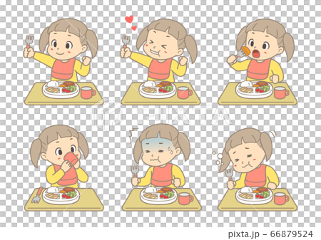 ごはんを食べる女の子 ごはんを食べる女の子 66879524