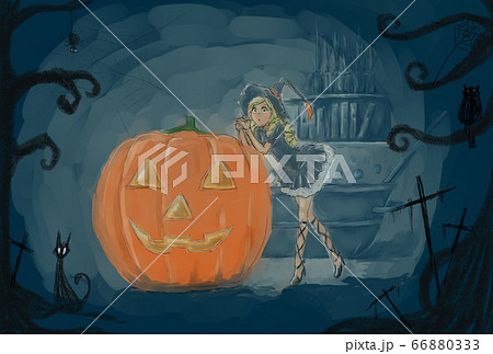 ハロウィン魔女 66880333