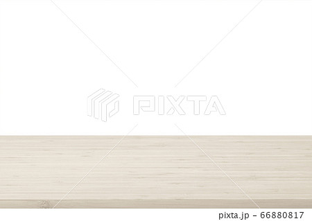 Wood table top texture in sepia cream color isolated on white background. 66880817