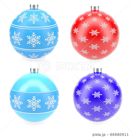 Christmas decoration balls. 3d rendering illustration 66880911