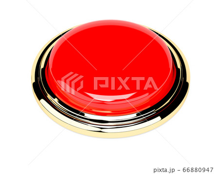 Red push button with golden frame. Shiny 3d element Red push button with golden frame. Shiny 3d element 66880947