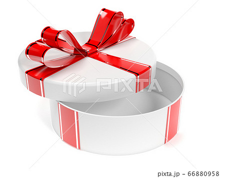 Round gift box. 3d rendering illustration Round gift box. 3d rendering illustration 66880958