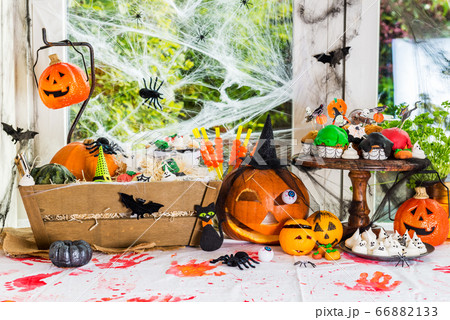 Table Set for Halloween Dinner Table Set for Halloween Dinner 66882133