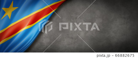 Democratic Republic of the Congo flag on concrete 66882675