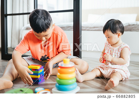 Kids playing at home Kids playing at home 66882805