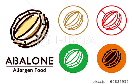 Abalone icon / food allergy, allergen 66882932