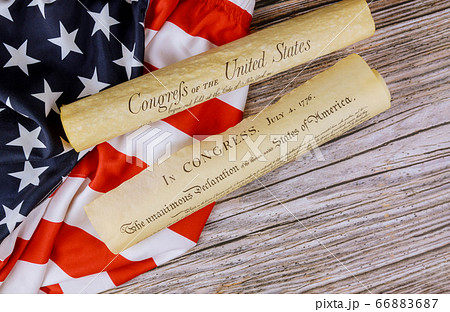 Detail document vintage parchment of American Detail document vintage parchment of American 66883687