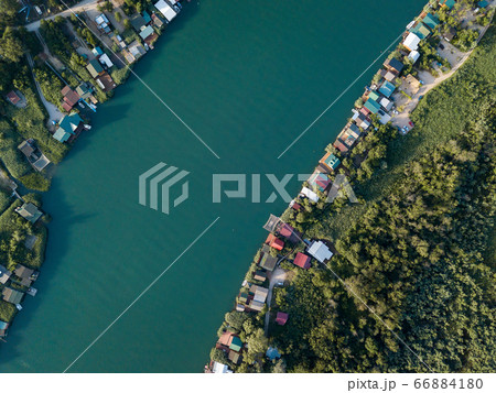 Floating restaurants and guesthouses located on the river bank Floating restaurants and guesthouses located on the river bank 66884180