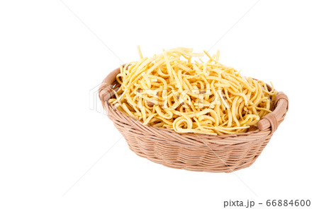 German raw spaetzle pasta in basket 66884600