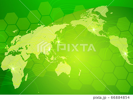 緑色のグローバルネットワークサイバーコミュニケーションitイメージ背景のイラスト素材