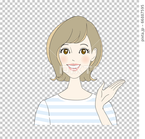 説明する女性	 66887595