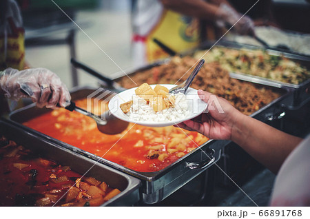 Free food service for hungry people in Thailand 66891768