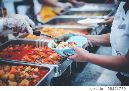 Free food service for hungry people in Thailand 66891770