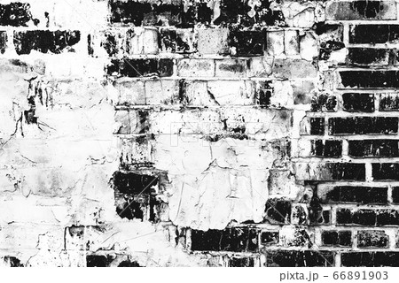 Texture of a brick wall with cracks and scratches 66891903