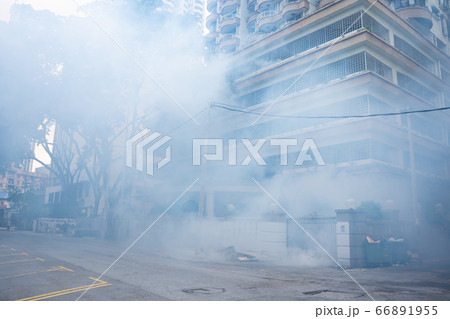 Disinfection of the room. A lot of smoke etching Disinfection of the room. A lot of smoke etching 66891955