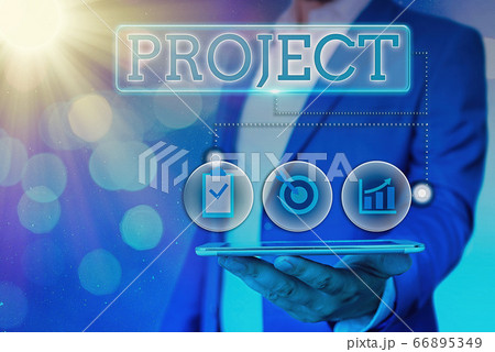 Handwriting text Project. Concept meaning 66895349