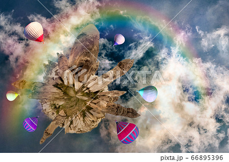 Planet Turkey and hot air balloons.  66895396