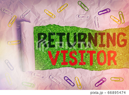 Writing note showing Returning Visitor. Business Writing note showing Returning Visitor. Business 66895474