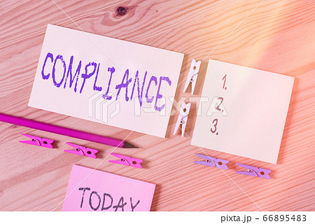 Word writing text Compliance. Business concept for Word writing text Compliance. Business concept for 66895483