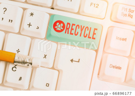 Handwriting text writing Recycle. Concept meaning Handwriting text writing Recycle. Concept meaning 66896177