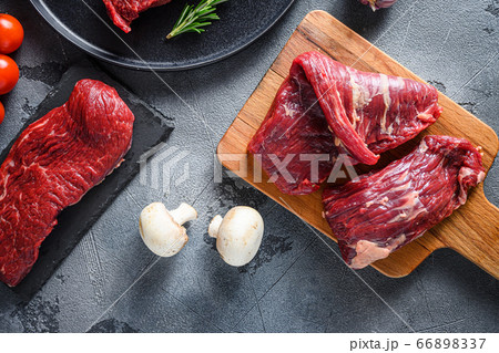 Organic Machete and flank, bavette steak on Organic Machete and flank, bavette steak on 66898337