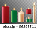 Set of realistic candles of different color 66898511